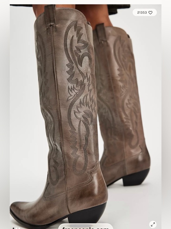 Jeffrey Campbell Shoes - Jeffrey Campbell Over The Knee Western Riding Boots Grey Ruboff 🔥  No Box